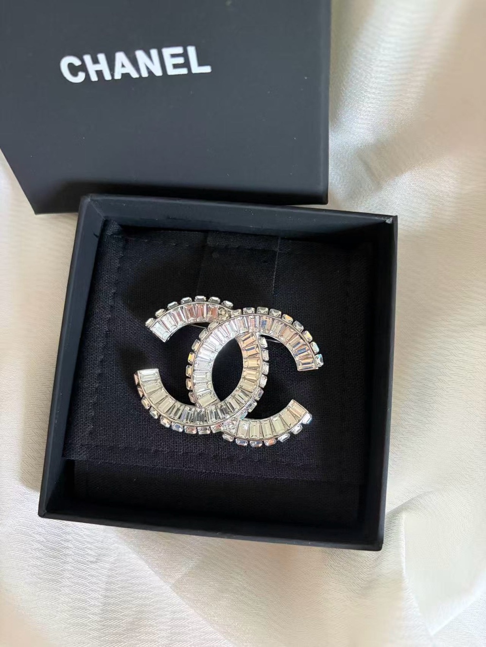 CHANEL Silver Brooch